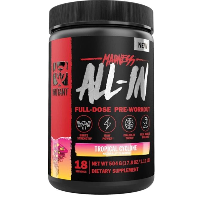 MUTANT MADNESS ALL-IN  PREWORKOUT  504g  TROPICAL  CYCLONE