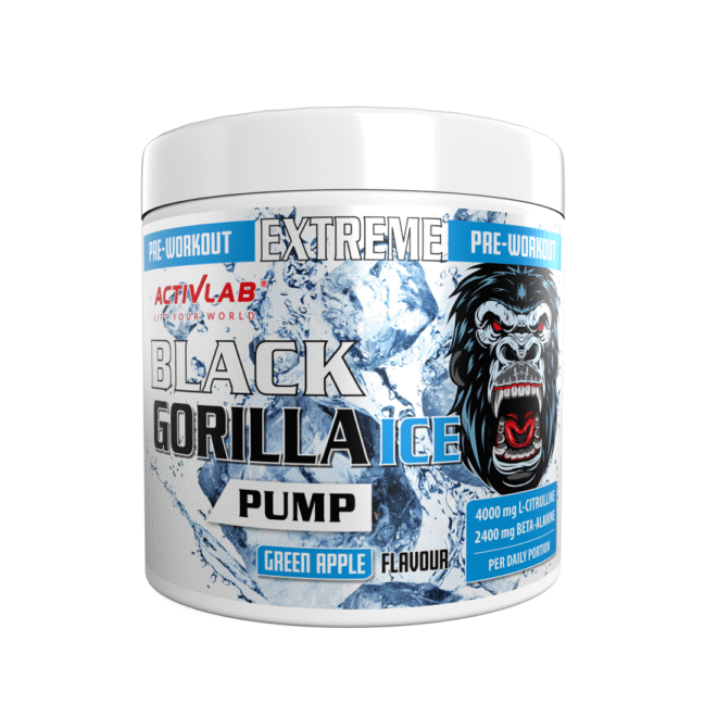 ACTIVELAB BLACK CORILLA ICE PREWORKOUT GREEN APPLE 300g