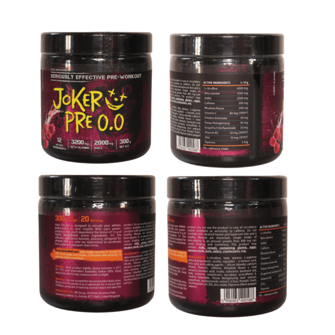 JOKER PRE 0.0 PREWORKOUT 300g  20 Servings