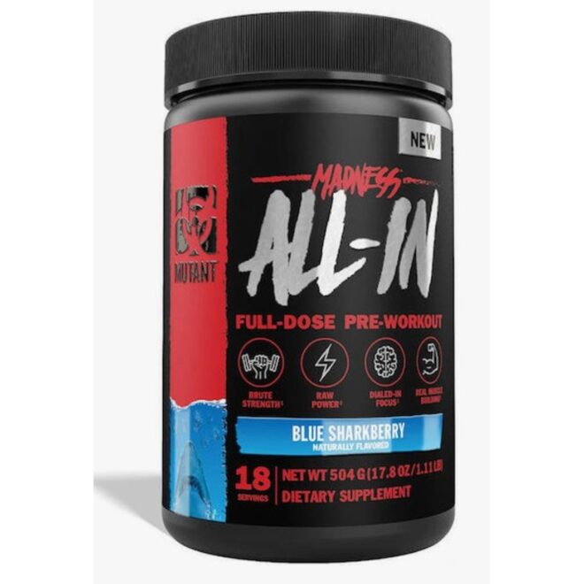 MUTANT MADNESS ALL-IN  PREWORKOUT  504g  BLUE SHARKBERRY