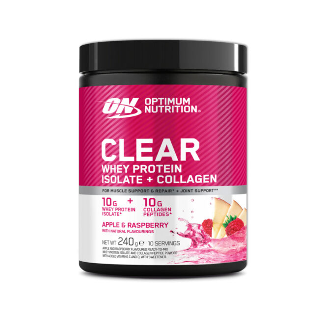 OPTIMUM NUTRITION CLEAR WHEY PROTEIN ISOLATE + COLLAGEN - 240G (10 SERVINGS)