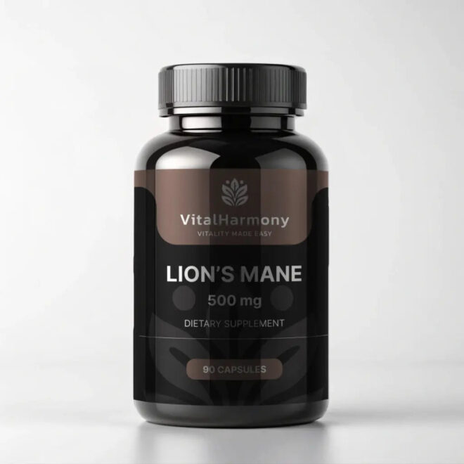 VITALHARMONY LION’S MANE 500MG 90 CAPSULES