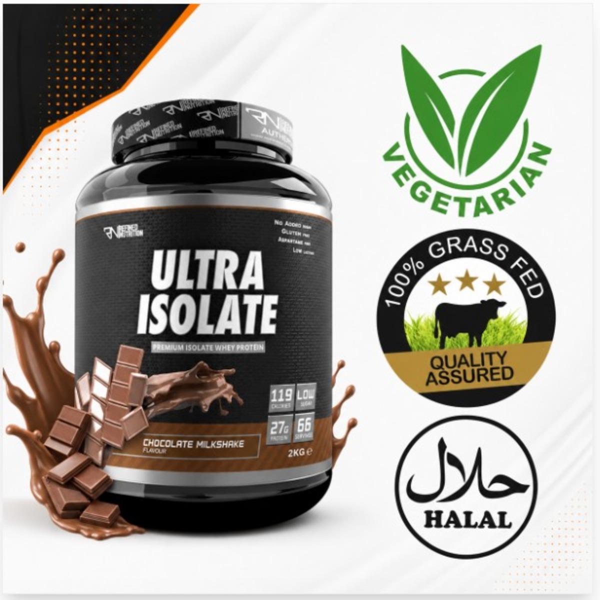 REFINED NUTRITION ULTRA ISOLATE 2KG 66SERVINGS 🎁 FREE SHAKER INCLUDED 🎁 — изображение 3