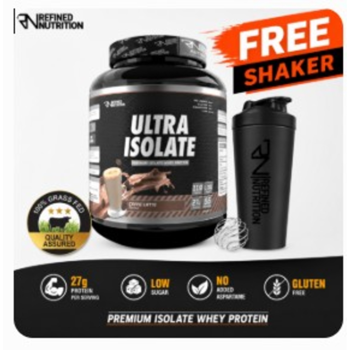 REFINED NUTRITION ULTRA ISOLATE 2KG 66SERVINGS 🎁 FREE SHAKER INCLUDED 🎁 — изображение 2