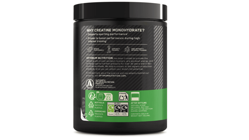 OPTIMUM NUTRITION MICRONISED CREATINE POWDER BLUE RASPBERRY - 360G (80 SERVINGS) - Image 3